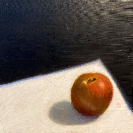 apple still life painting